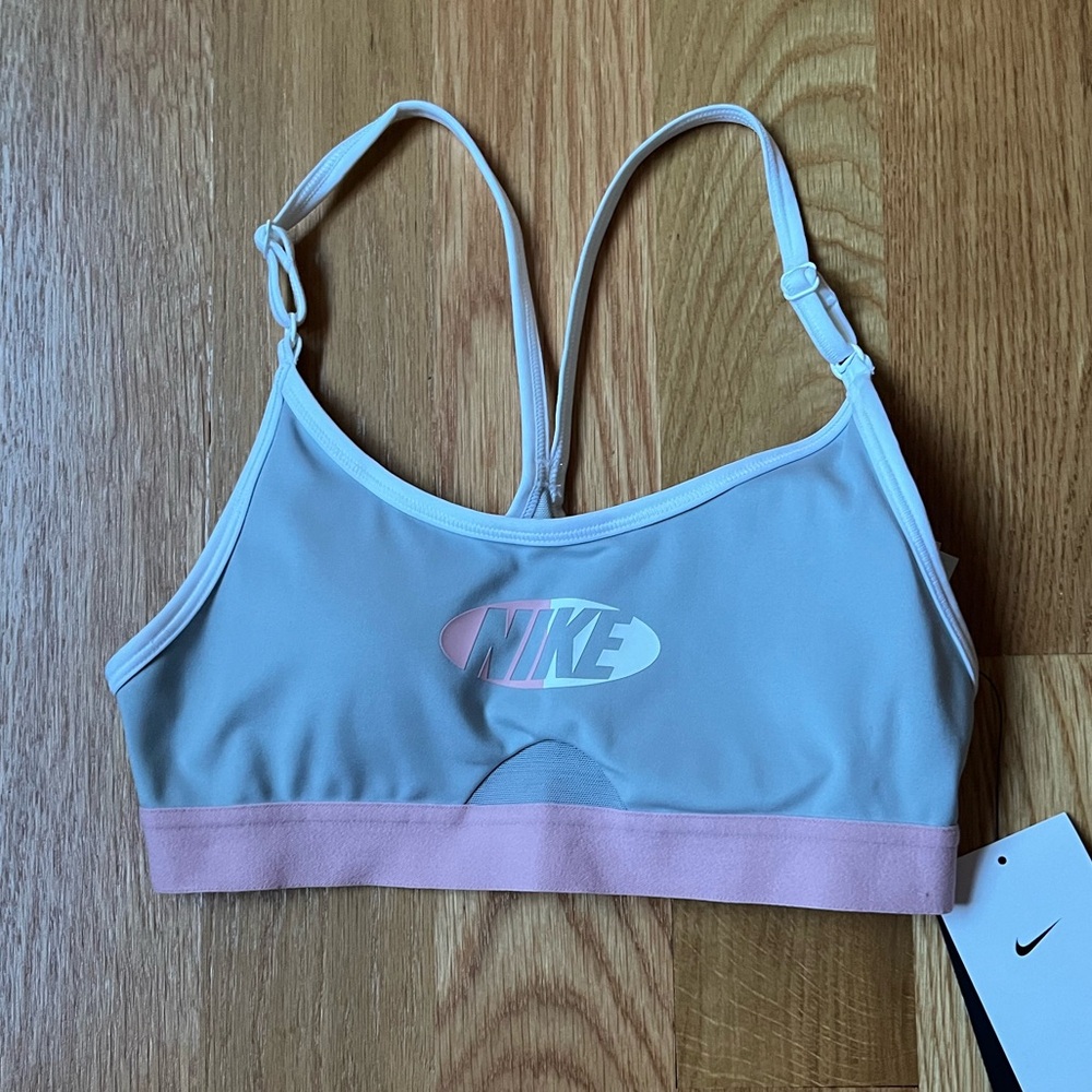 NWT Nike Sports Bra gray/pink/white